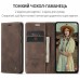 Чехол-книжка CaseMe Нубук для Samsung Galaxy A35 тёмно-коричневый