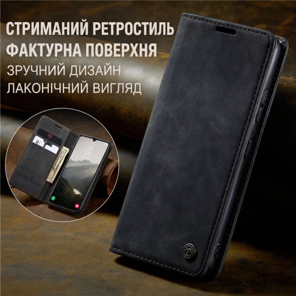Чохол-книжка CaseMe Нубук для Samsung Galaxy A36 чорний