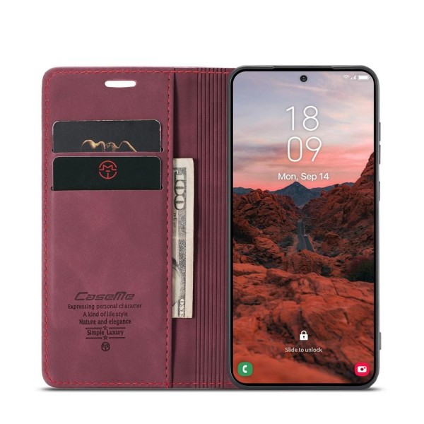 Чохол-книжка CaseMe Нубук для Samsung Galaxy A37 бордовий