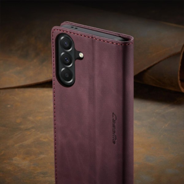 Чохол-книжка CaseMe Нубук для Samsung Galaxy A37 бордовий