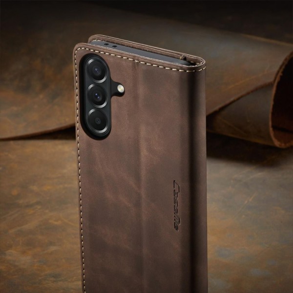 Чохол-книжка CaseMe Нубук для Samsung Galaxy A37 темно-коричневий