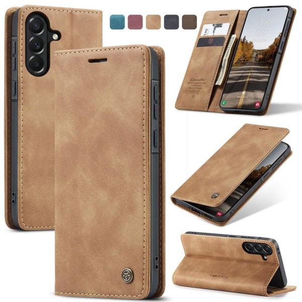 Чохол-книжка CaseMe Нубук для Samsung Galaxy A37 світло-коричневий