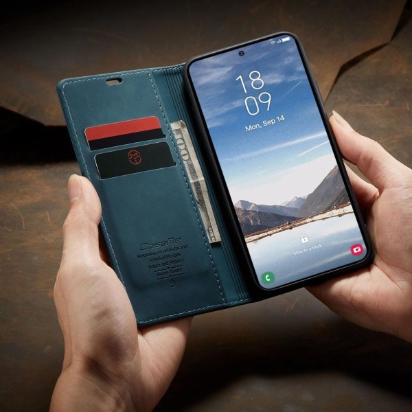 Чохол-книжка CaseMe Нубук для Samsung Galaxy A37 бірюзовий