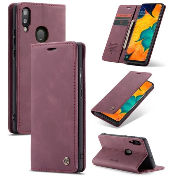 Чохол-книжка CaseMe Нубук для Samsung Galaxy A40 бордовий