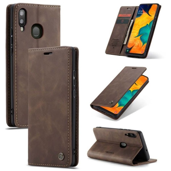 Чохол-книжка CaseMe Нубук для Samsung Galaxy A40 темно-коричневий