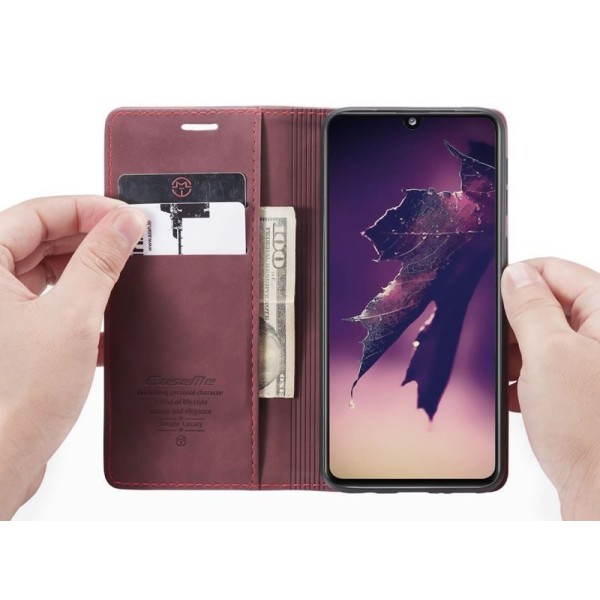 Чохол-книжка CaseMe Нубук для Samsung Galaxy A41 бордовий