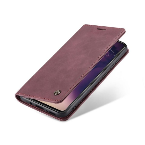 Чохол-книжка CaseMe Нубук для Samsung Galaxy A41 бордовий