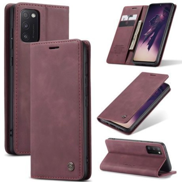 Чохол-книжка CaseMe Нубук для Samsung Galaxy A41 бордовий