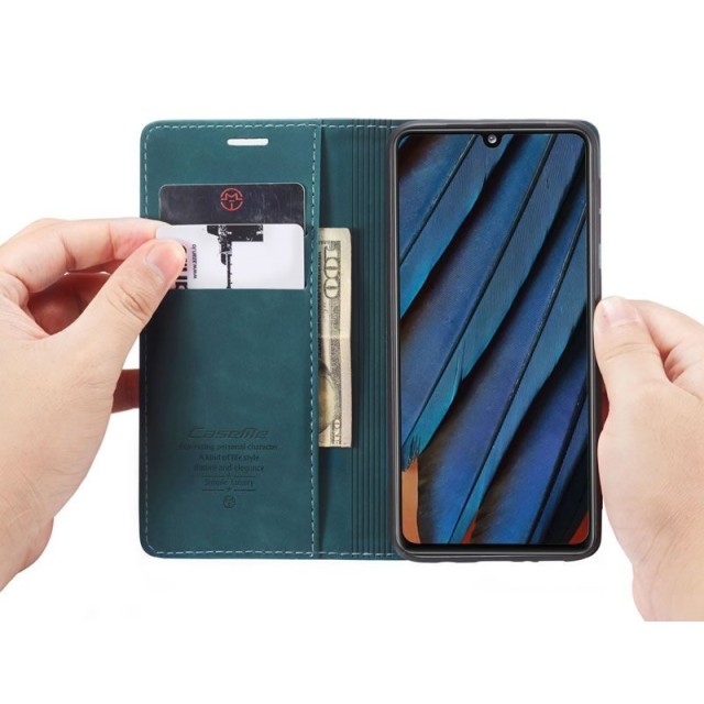 Чохол-книжка CaseMe Нубук для Samsung Galaxy A41 бірюзовий