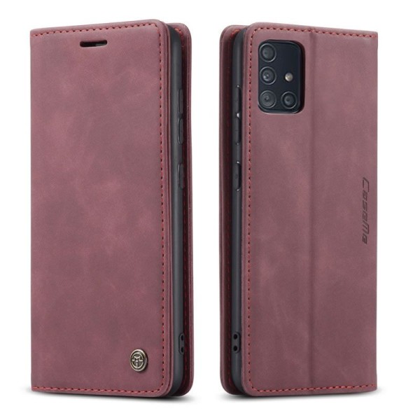 Чохол-книжка CaseMe Нубук для Samsung Galaxy A51 бордовий