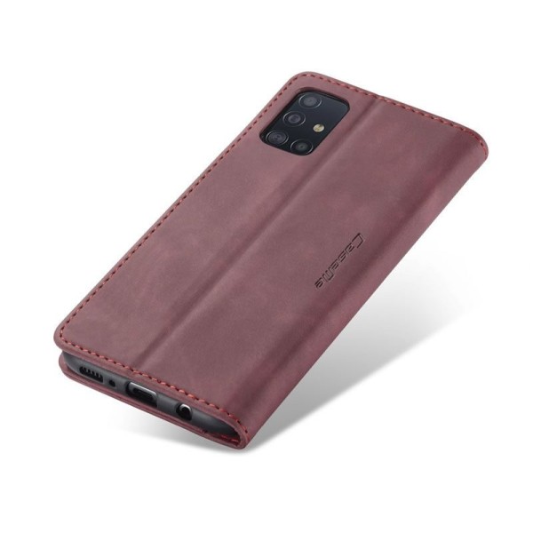 Чохол-книжка CaseMe Нубук для Samsung Galaxy A51 бордовий