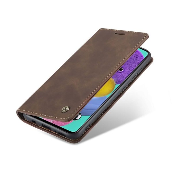 Чохол-книжка CaseMe Нубук для Samsung Galaxy A51 темно-коричневий