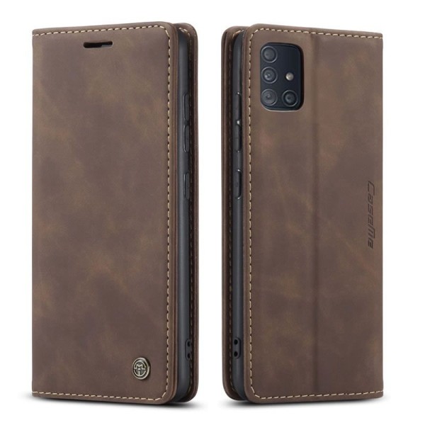 Чохол-книжка CaseMe Нубук для Samsung Galaxy A51 темно-коричневий