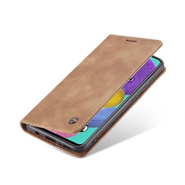 Чохол-книжка CaseMe Нубук для Samsung Galaxy A51 світло-коричневий