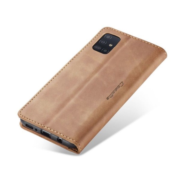 Чохол-книжка CaseMe Нубук для Samsung Galaxy A51 світло-коричневий