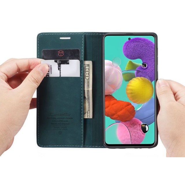Чохол-книжка CaseMe Нубук для Samsung Galaxy A51 бірюзовий