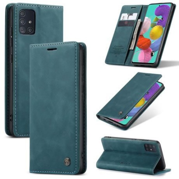 Чохол-книжка CaseMe Нубук для Samsung Galaxy A51 бірюзовий