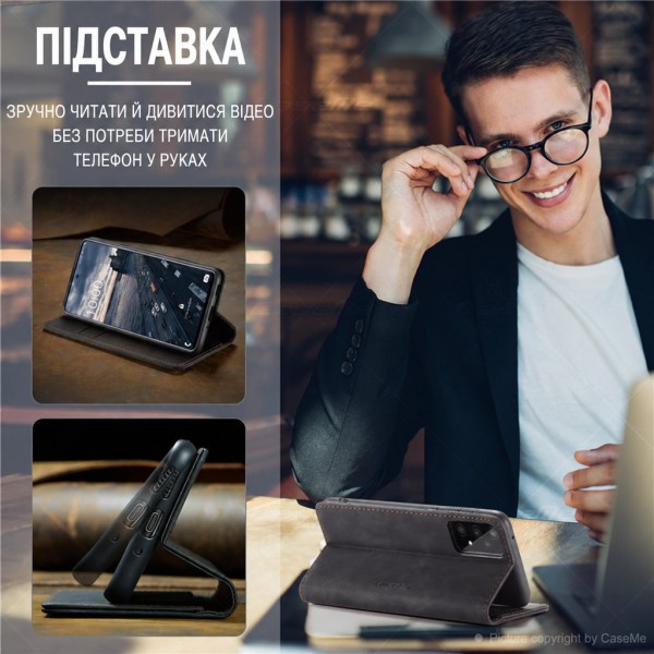 Чохол-книжка CaseMe Нубук для Samsung Galaxy A52s чорний