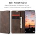 Чехол-книжка CaseMe Нубук для Samsung Galaxy A52s тёмно-коричневый