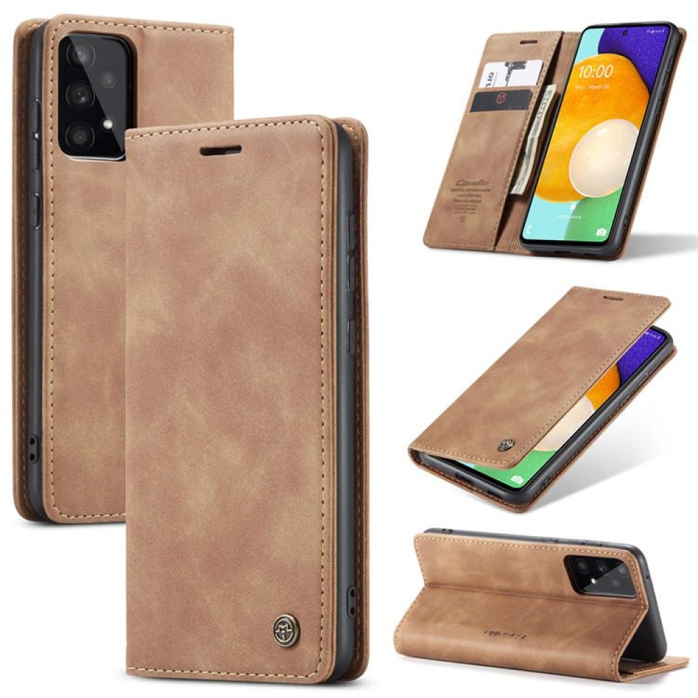Чохол-книжка CaseMe Нубук для Samsung Galaxy A53 світло-коричневий