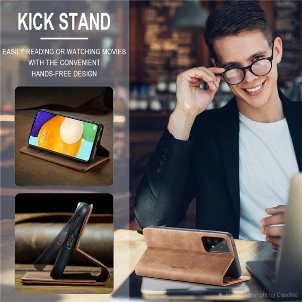Чохол-книжка CaseMe Нубук для Samsung Galaxy A53 світло-коричневий