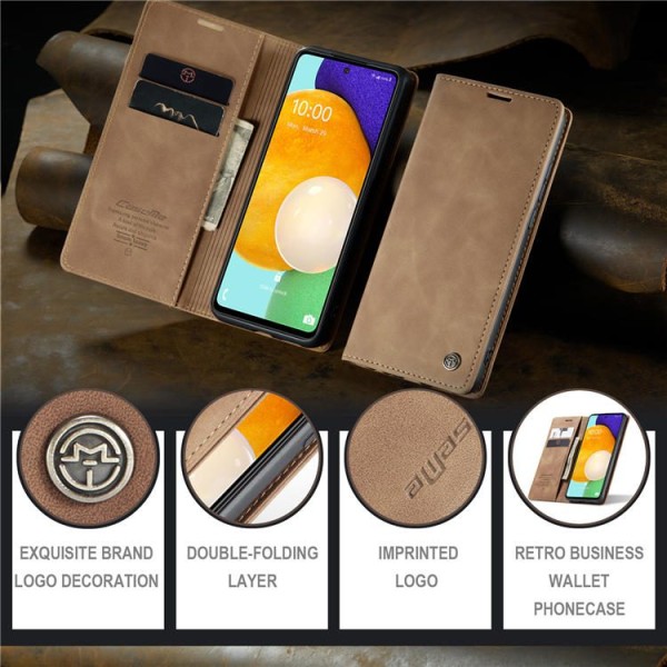 Чохол-книжка CaseMe Нубук для Samsung Galaxy A53 світло-коричневий