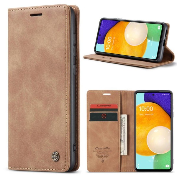 Чохол-книжка CaseMe Нубук для Samsung Galaxy A53 світло-коричневий