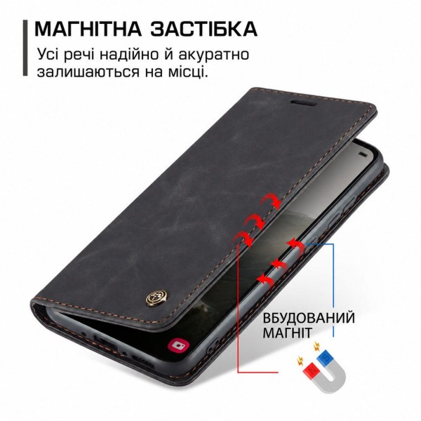 Чохол-книжка CaseMe Нубук для Samsung Galaxy A54 чорний