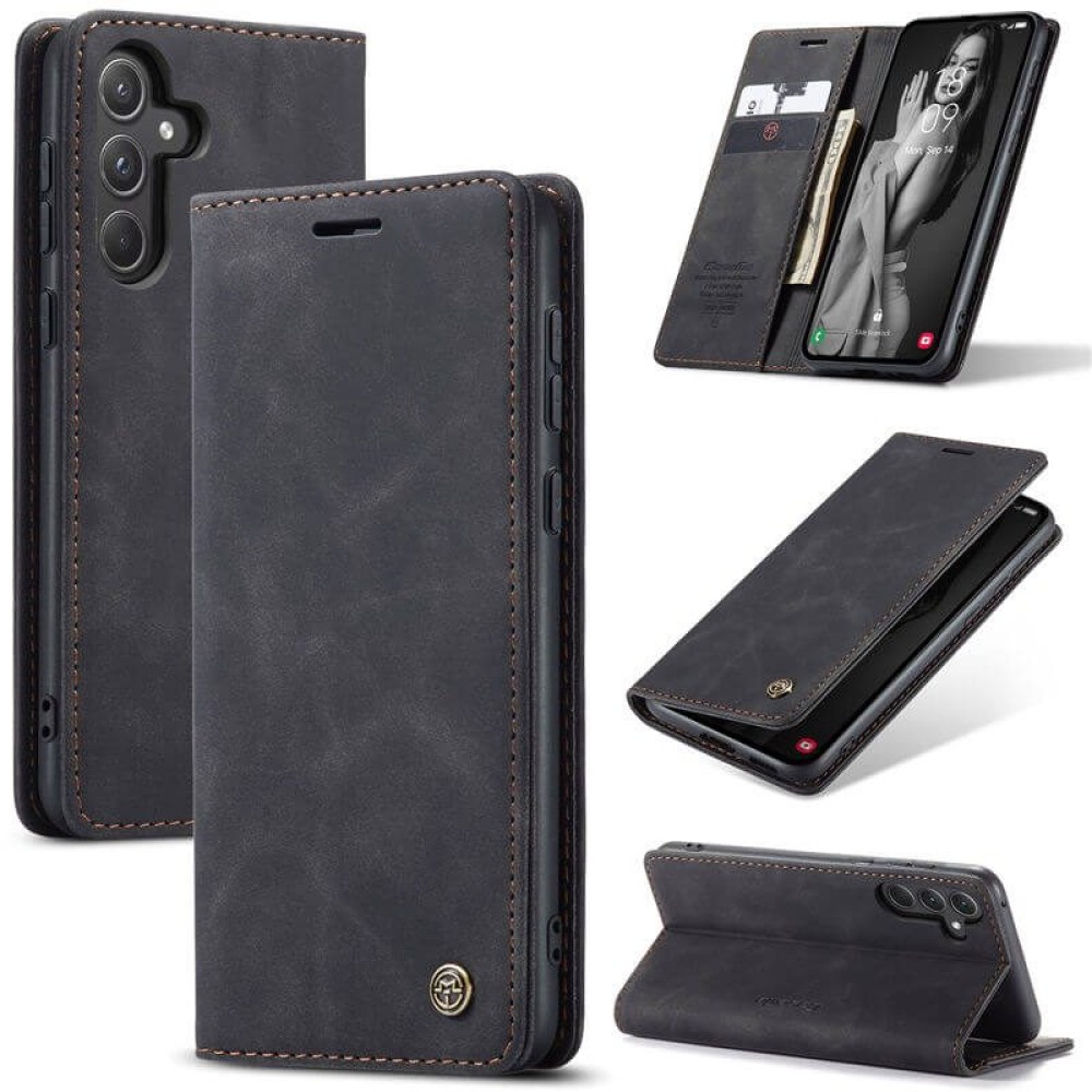 Чохол-книжка CaseMe Нубук для Samsung Galaxy A55 чорний