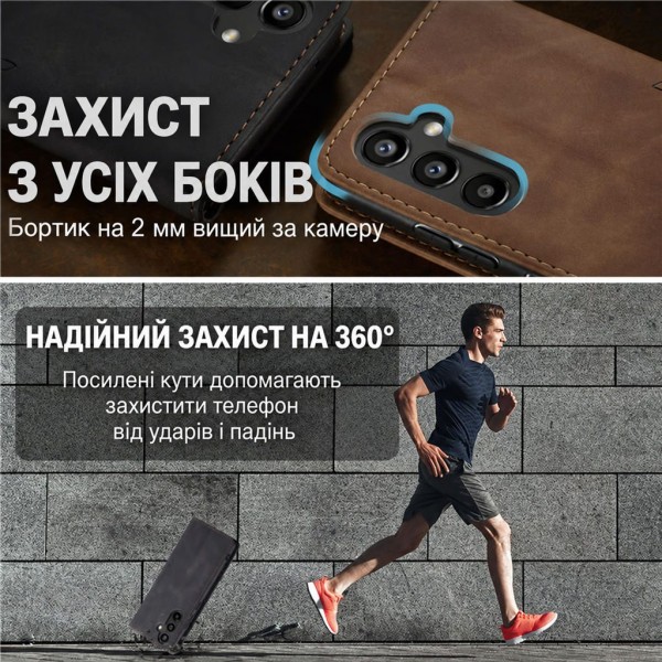 Чохол-книжка CaseMe Нубук для Samsung Galaxy A55 чорний