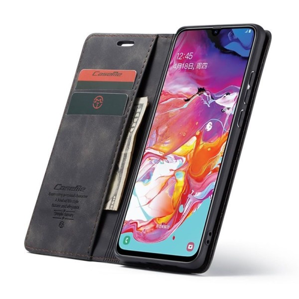 Чохол-книжка CaseMe Нубук для Samsung Galaxy A70 чорний