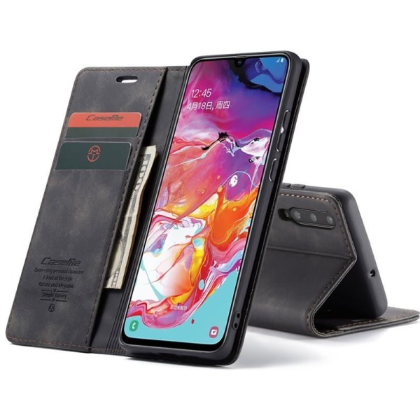 Чохол-книжка CaseMe Нубук для Samsung Galaxy A70 чорний