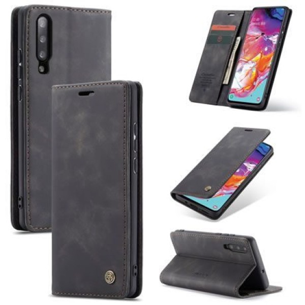 Чохол-книжка CaseMe Нубук для Samsung Galaxy A70 чорний