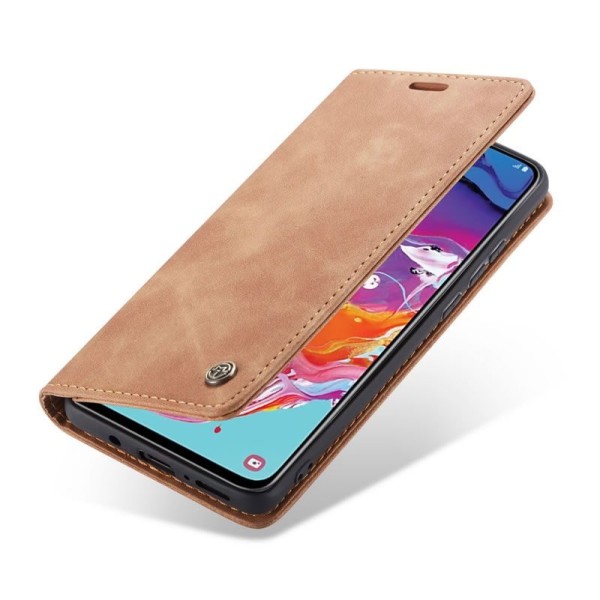 Чохол-книжка CaseMe Нубук для Samsung Galaxy A70 світло-коричневий