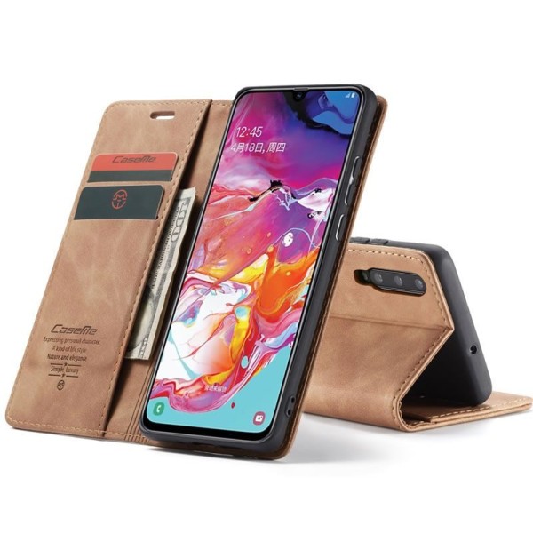 Чохол-книжка CaseMe Нубук для Samsung Galaxy A70 світло-коричневий