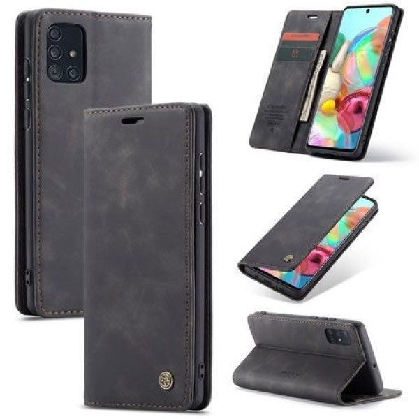 Чохол-книжка CaseMe Нубук для Samsung Galaxy A71 чорний