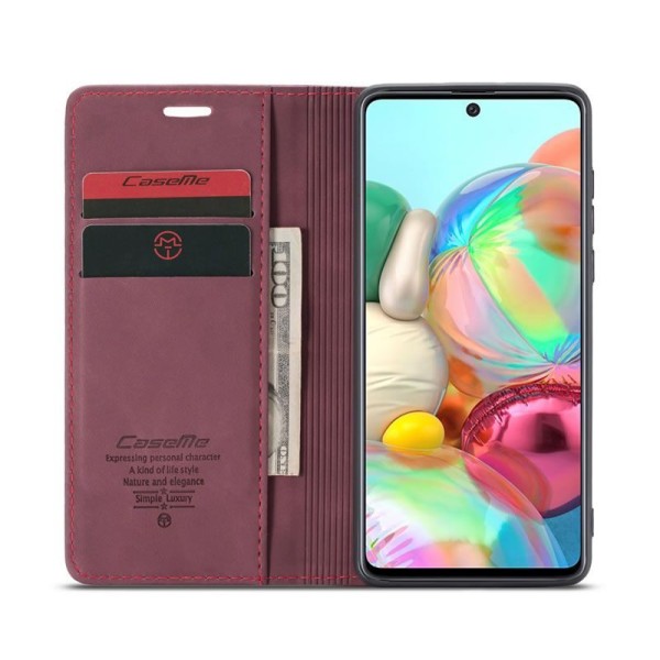 Чохол-книжка CaseMe Нубук для Samsung Galaxy A71 бордовий