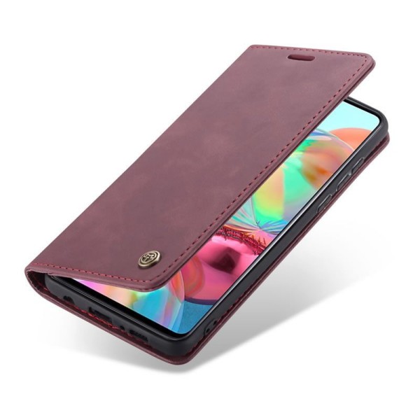 Чохол-книжка CaseMe Нубук для Samsung Galaxy A71 бордовий
