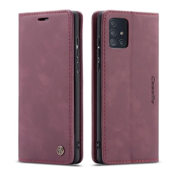Чохол-книжка CaseMe Нубук для Samsung Galaxy A71 бордовий