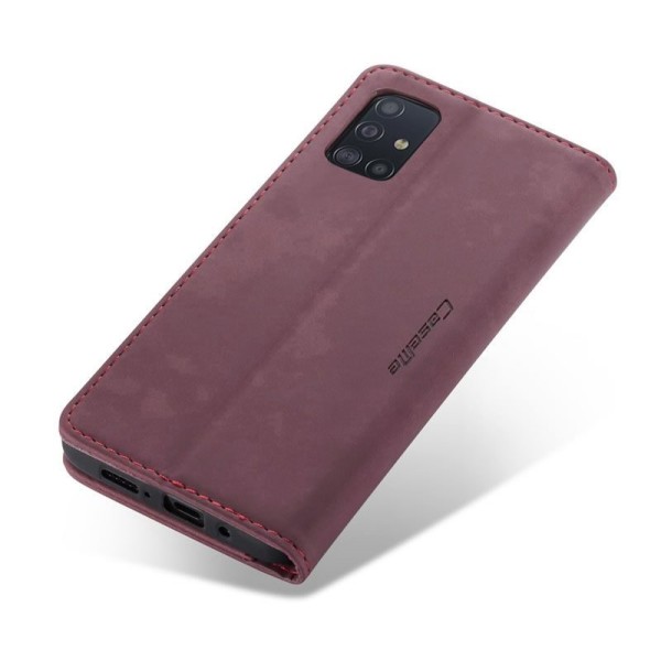 Чохол-книжка CaseMe Нубук для Samsung Galaxy A71 бордовий