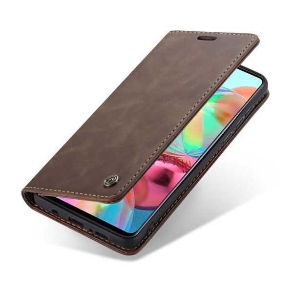Чохол-книжка CaseMe Нубук для Samsung Galaxy A71 темно-коричневий