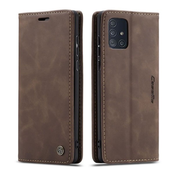 Чохол-книжка CaseMe Нубук для Samsung Galaxy A71 темно-коричневий