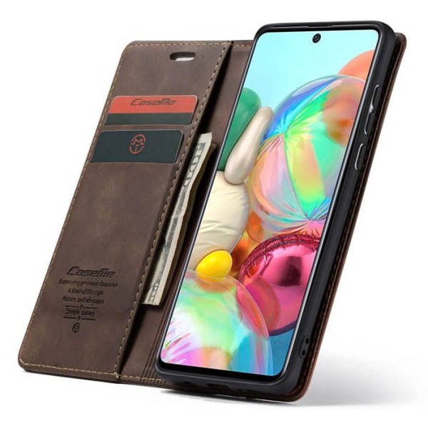 Чохол-книжка CaseMe Нубук для Samsung Galaxy A71 темно-коричневий