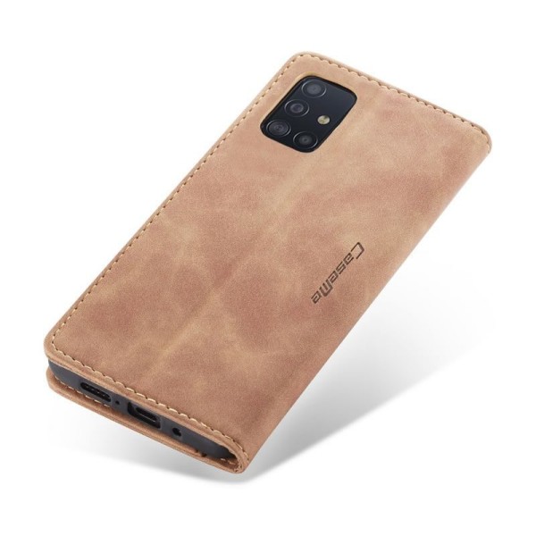 Чохол-книжка CaseMe Нубук для Samsung Galaxy A71 світло-коричневий
