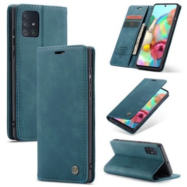 Чохол-книжка CaseMe Нубук для Samsung Galaxy A71 бірюзовий