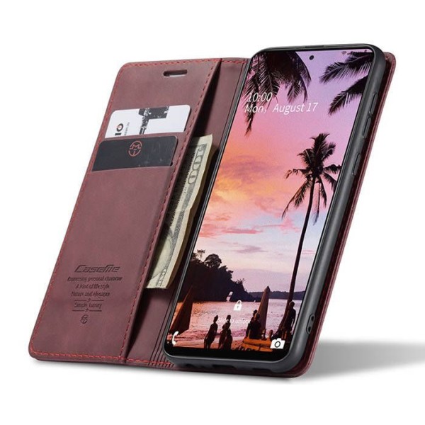 Чохол-книжка CaseMe Нубук для Samsung Galaxy A72 бордовий