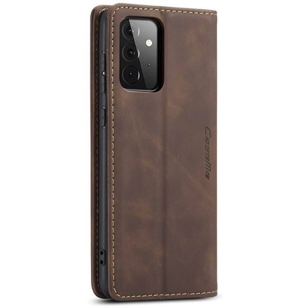 Чохол-книжка CaseMe Нубук для Samsung Galaxy A72 темно-коричневий