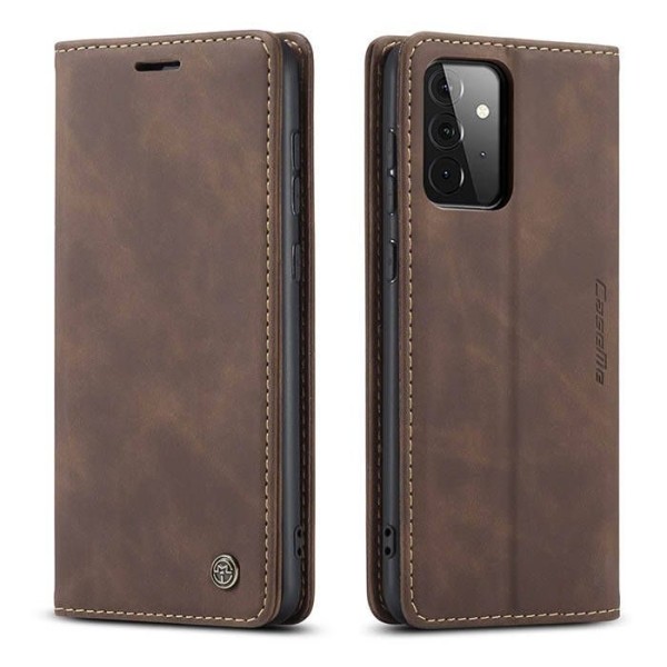 Чохол-книжка CaseMe Нубук для Samsung Galaxy A72 темно-коричневий
