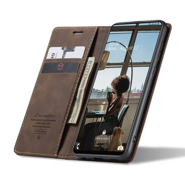 Чохол-книжка CaseMe Нубук для Samsung Galaxy A72 темно-коричневий