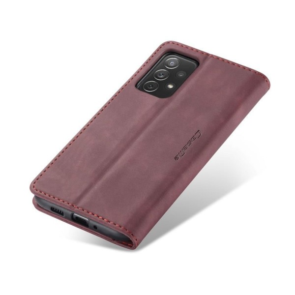 Чохол-книжка CaseMe Нубук для Samsung Galaxy A73 5G бордовий